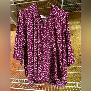 Floral Purple Women's Top